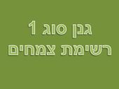 גנן סוג 1, רשימת צמחים בסיסית